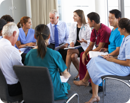 People having meeting