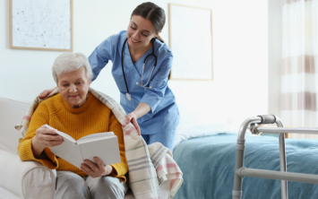 Caregiver checking health